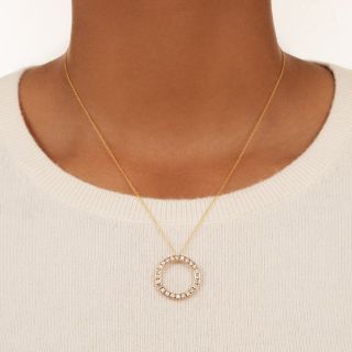 Estate Diamond Circle Necklace