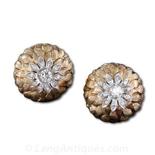 Estate Diamond Clip Earrrings