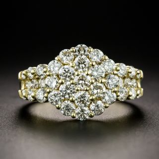 Estate Diamond Cluster 'Cigar Band' Ring - 3