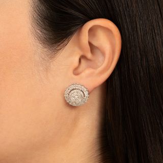 Estate Diamond Cluster Earrings