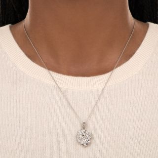 Estate Diamond Cluster Pendant