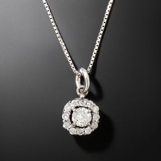 Estate Diamond Cluster Pendant - 2
