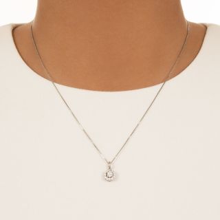 Estate Diamond Cluster Pendant