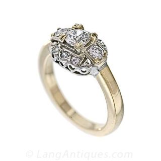 Estate Diamond Cluster Ring