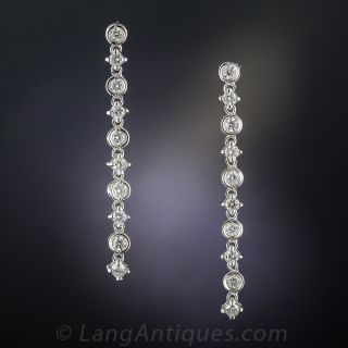 Estate Diamond Dangle Earrings