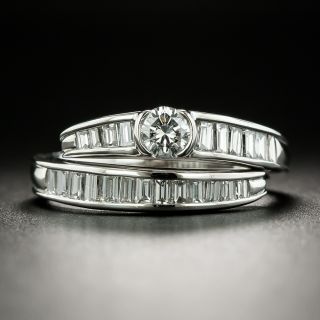 Estate Diamond Double Band Ring - 2