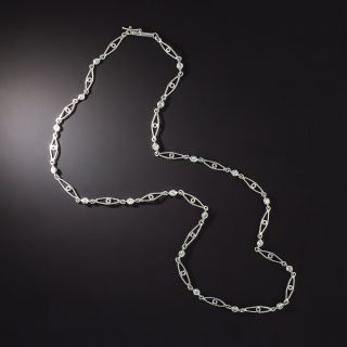 Estate Diamond Fancy Link Chain - 1