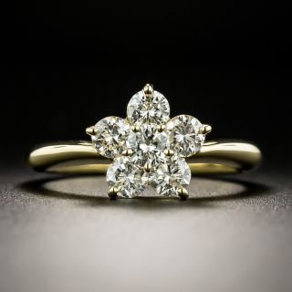 Estate Diamond Floral Cluster Ring - 2