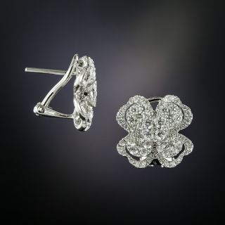 Estate Diamond Flower Earrings