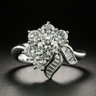 Estate Diamond Flower Ring - 1