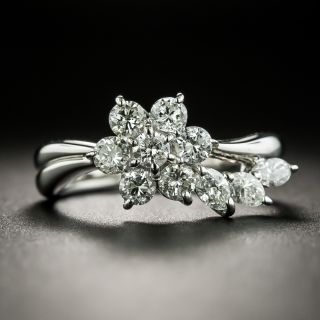 Estate Diamond Flower Ring - 2