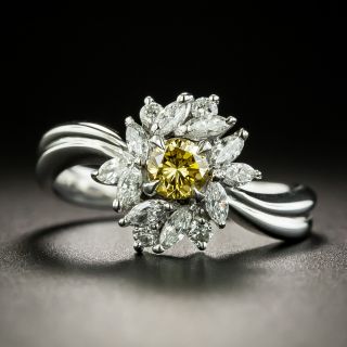 Estate Diamond Flower Ring - 2