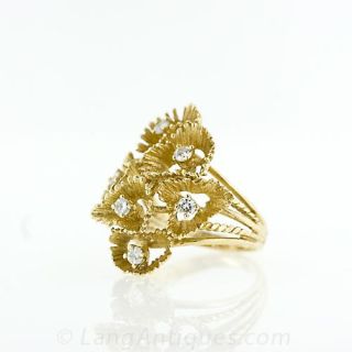 Estate Diamond Flower Ring
