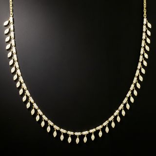 Estate Diamond Fringe Necklace - 3