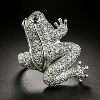 Estate Diamond Frog Ring - 2