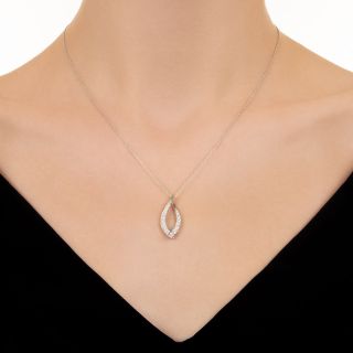 Estate Diamond Platinum Flame Drop