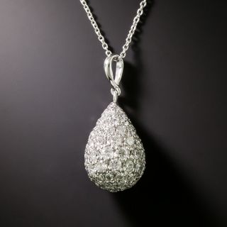 Estate Diamond Raindrop Pendant - 2