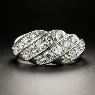 Estate Diamond Ribbed Band - 1