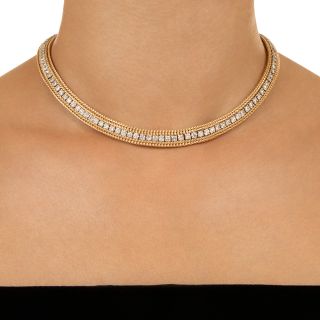 Estate Diamond Rivière Necklace, 13.00 Carats