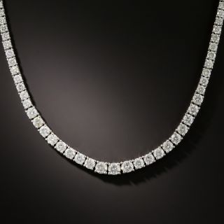 Graduating Diamond Riviere Necklace - 2