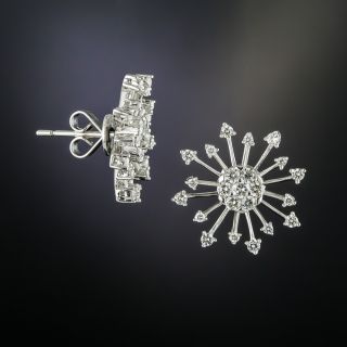 Estate Diamond Starburst Earrings