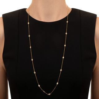 Estate Diamonds-by-the-Yard 18K Necklace