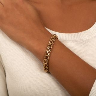 Estate Double Curb Chain Bracelet