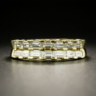 Estate Double-Row Baguette Diamond Band - 2
