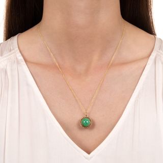 Estate Double-Sided Jade Pendant