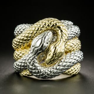 Estate Double Snake Ring - 1