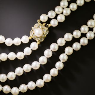 Estate Double-Strand Akoya Cultured Pearl Necklace