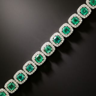 Estate Emerald and Diamond Bracelet - GIA F1 - 3