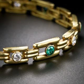 Estate Emerald and Diamond Bracelet