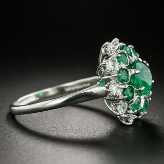 Estate Emerald and Diamond Cluster Ring