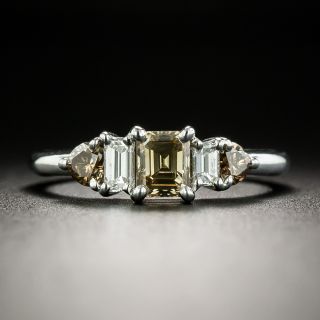 Estate Fancy Brown and White Diamond Ring - 2