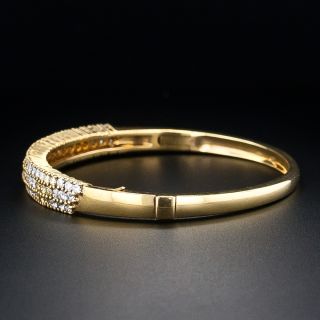 Estate Fancy Yellow and White Diamond Bangle