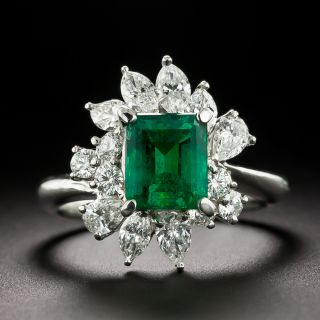 Fine 1.90 Carat Emerald and Diamond Ring - 3