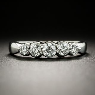 Estate Five-Stone Diamond Wedding Band - 3