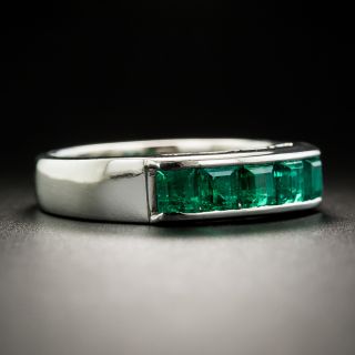 Estate Five-Stone Emerald Band Ring