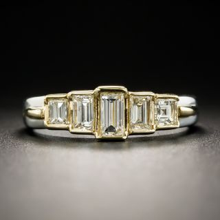 Estate Five-Stone Emerald-Cut Diamond Ring - 1