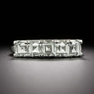 Estate Five-Stone Square-Cut Diamond Band Ring - 3