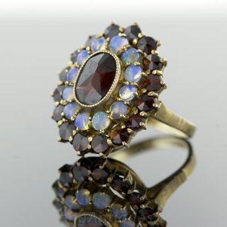 Estate Garnet and Opal