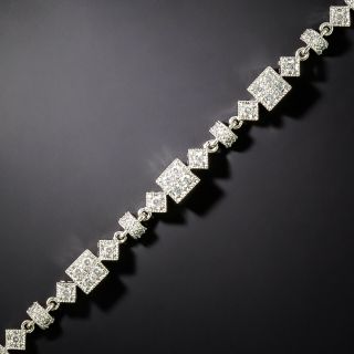 Estate Geometric Diamond Bracelet - 3