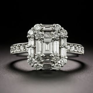 Estate Geometric Diamond Cluster Ring - 3