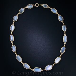 Estate Gold and Moonstone Necklace