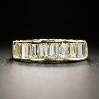 Estate Half Baguette Diamond Band Ring - 3