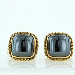 Estate Hematite Cufflinks Main View