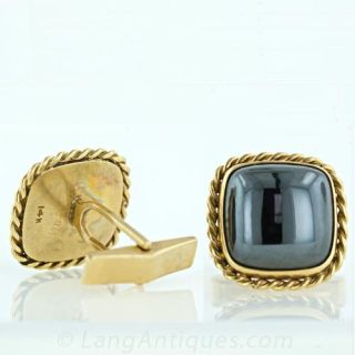 Estate Hematite Cufflinks