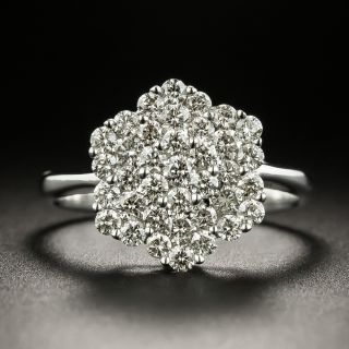 Estate Hexagonal Cluster Diamond Ring - 3