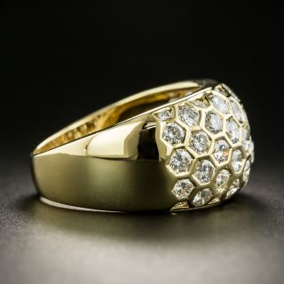 Estate Honeycomb Set Diamond Dome Ring